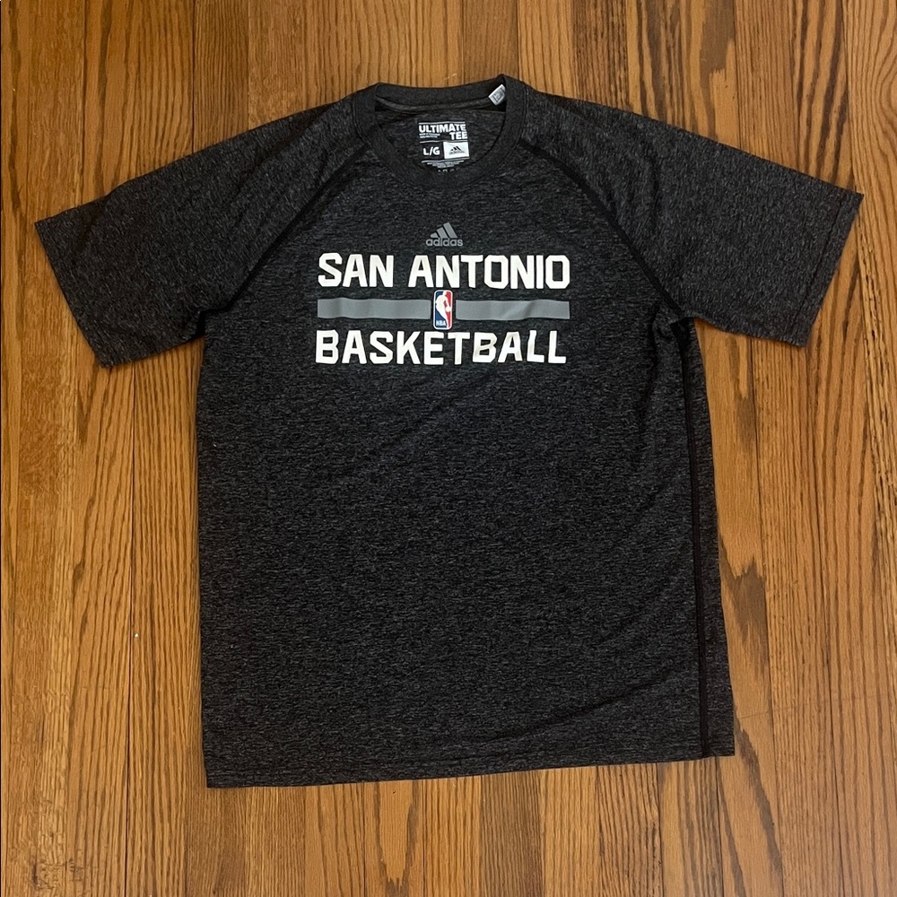 Adidas Charcoal San Antonio Basketball Tee